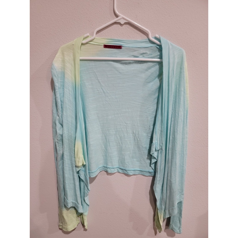 Velvet By Graham Spencer Sz S Blue ombre Open‎ Cardigan Coastal Layer New Defect